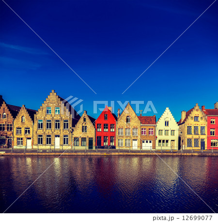 European town. Bruges (Brugge), Belgium 12699077