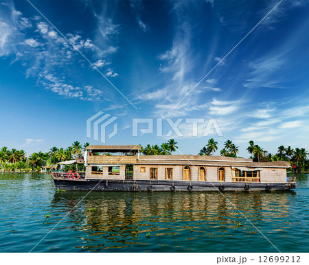 Houseboat on Kerala backwaters, India 12699212