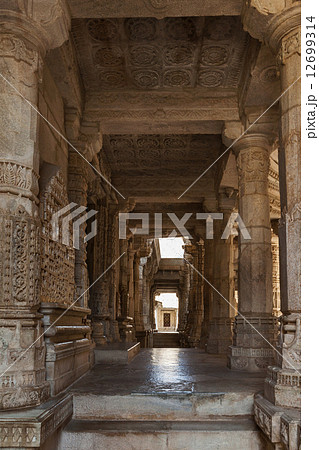 Jain temple in Ranakpur. Rajasthan, India 12699314