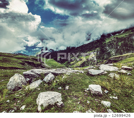 Mountain landscape in Himalayas Mountain landscape in Himalayas 12699426