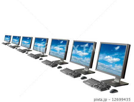 Computer workstation isolated 12699435