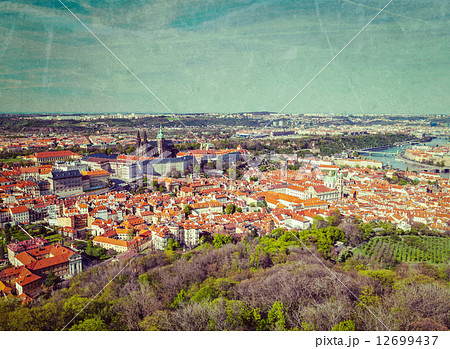 Aerial view of Hradchany the Saint Vitus Cathedral 12699437