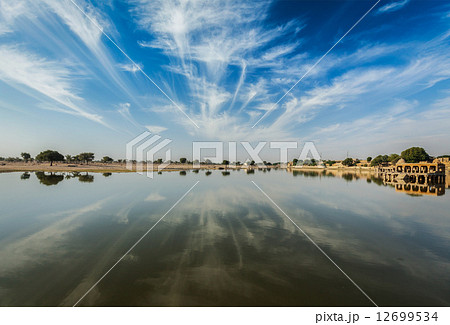 Gadi Sagar - artificial lake. Jaisalmer, India 12699534