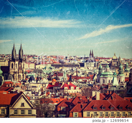 Aerial view of Prague 12699654