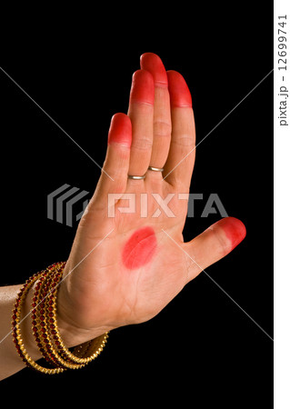 Ardhachandra hasta of indian dance Bharata Natyam 12699741