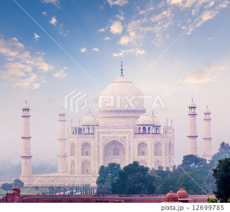 Taj Mahal on sunrise sunset, Agra, India 12699785