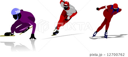 Skating sport silhouettes. Vector illustration 12700762