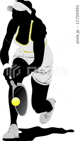 Tennis player. Vector illustration 12700992