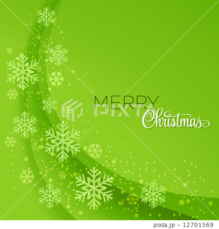 Merry Christmas greeting card with snowflakes 12701569