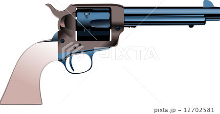 Revolver gun on isolated background. Vector illustration 12702581