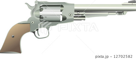 Revolver gun on isolated background. Vector illustration 12702582