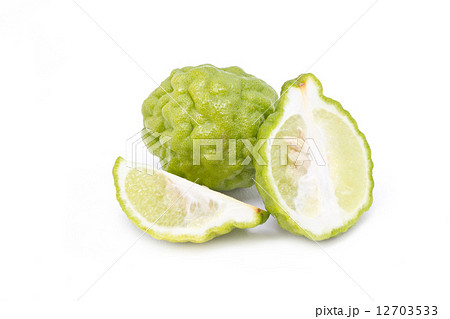Kaffir lime isolated on white background. 12703533