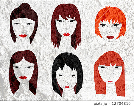 Face people   on Cement wall texture background 12704816