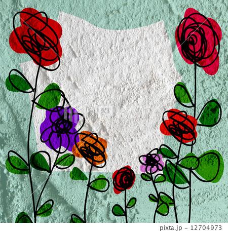 Flower Abstract on wall texture background design 12704973