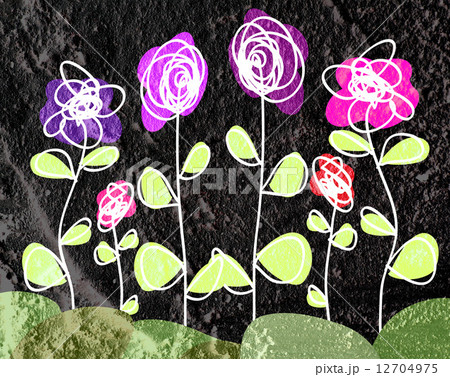 Flower Abstract on wall texture background design 12704975