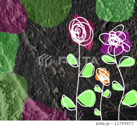 Flower Abstract on wall texture background design 12704977
