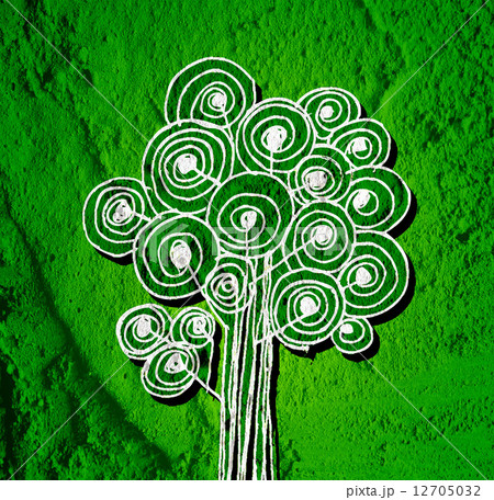 trees with leaves in silhouettes on wall texture background de trees with leaves in silhouettes on wall texture background de 12705032