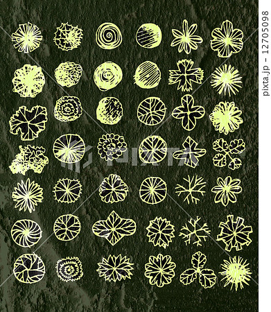 Trees top view for architecture landscape design projects  on wa 12705098