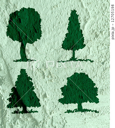 trees with leaves in silhouettes on wall texture background d trees with leaves in silhouettes on wall texture background d 12705198