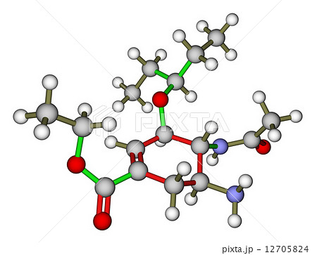 Oseltamivir (antiviral drug Tamiflu) molecular structure 12705824
