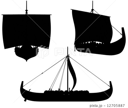 Viking Longship Silhouettes 12705887