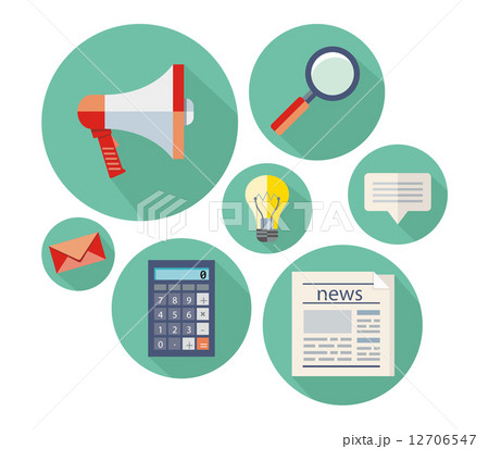 Icon set for office and business objects 12706547