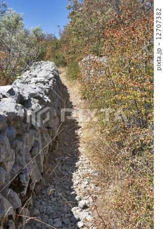 Stone fence in Croatia 12707382