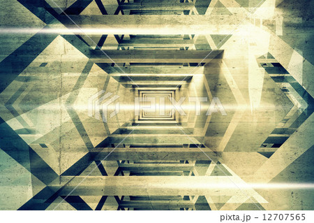 Abstract 3d interior background with light beams Abstract 3d interior background with light beams 12707565