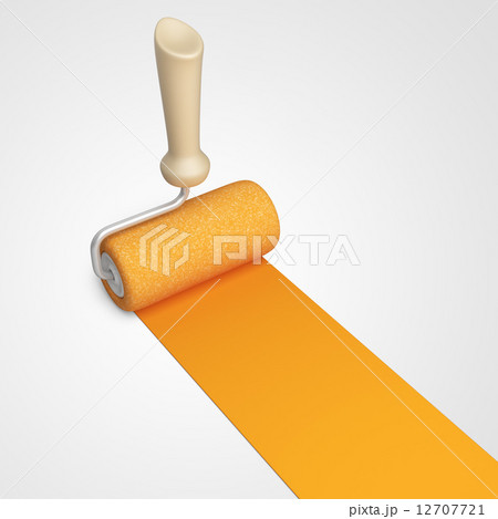Painting house room. Renovation home. 3D icon isolated 12707721