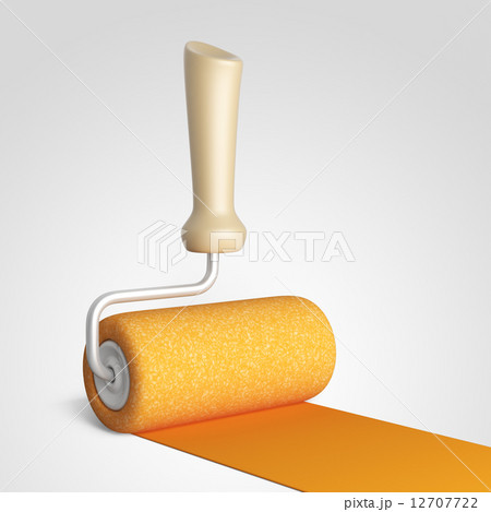 Painting house room. Renovation home. 3D icon isolated 12707722
