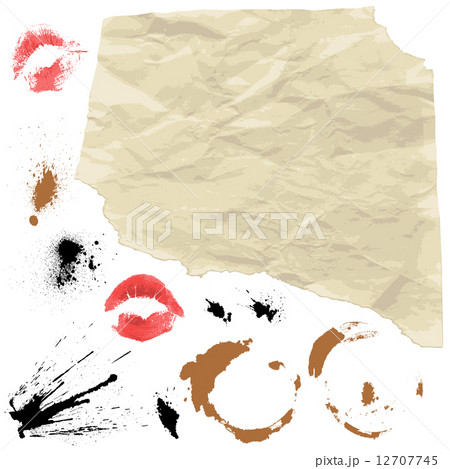 Piece of Old paper and design grunge elements 12707745