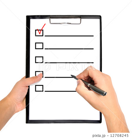 clipboard with checklist 12708245
