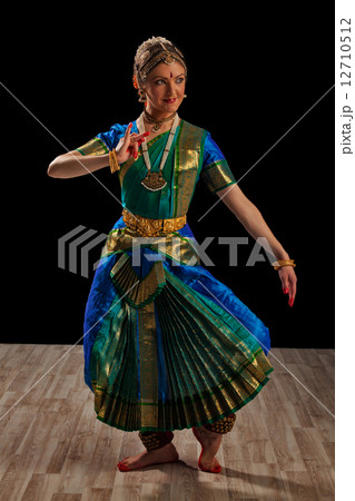 Beautiful girl dancer of Indian classical dance Bharatanatyam Beautiful girl dancer of Indian classical dance Bharatanatyam 12710512