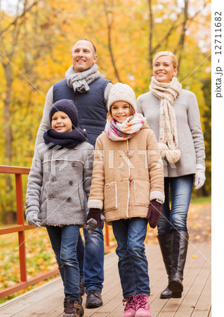 happy family in autumn park happy family in autumn park 12711682