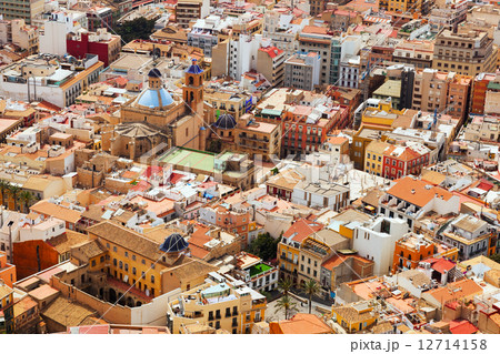 old part of Alicante from Castle old part of Alicante from Castle 12714158