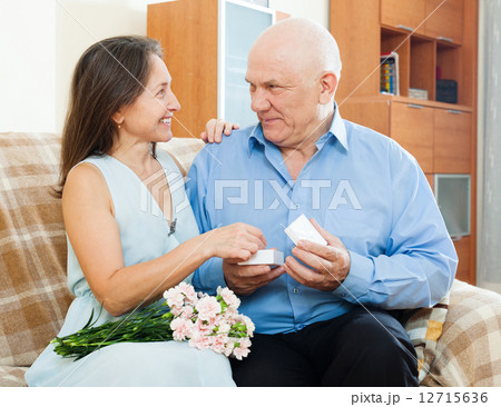 Mature couple having romantic date 12715636