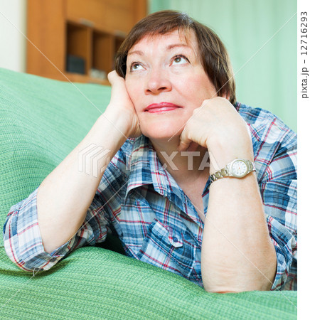 Portrait of sad mature woman Portrait of sad mature woman 12716293