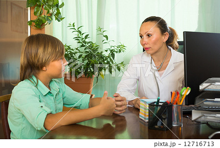 Doctor with teenage boy patient Doctor with teenage boy patient 12716713