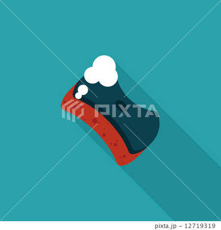 Kitchenware scouring pads flat icon with long shadow,eps10 12719319