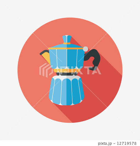 coffee kettle flat icon with long shadow,eps10 coffee kettle flat icon with long shadow,eps10 12719578