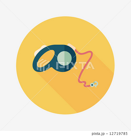 Pet dog lead flat icon with long shadow,eps10 12719785