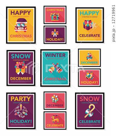 Christmas poster banner design flat background set, eps10 Christmas poster banner design flat background set, eps10 12719961