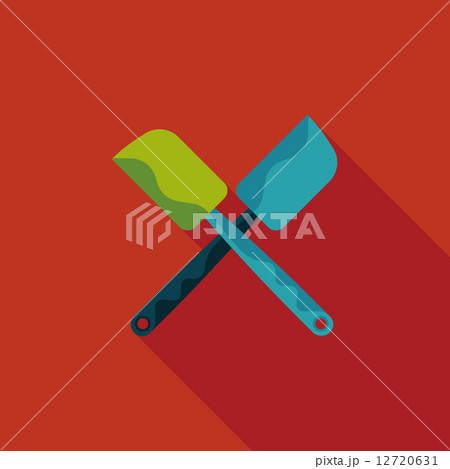 kitchenware cake knife flat icon with long shadow,eps10 12720631
