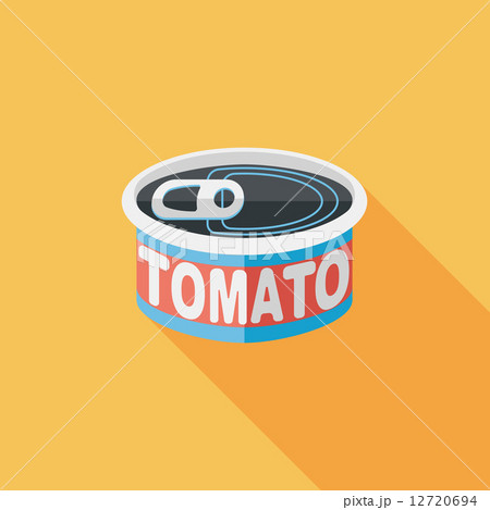 kitchenware tomato can flat icon with long shadow,eps10 12720694