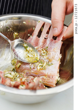 Raw lamb chops 12721673