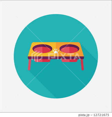 Pet dog food bowl flat icon with long shadow,eps10 Pet dog food bowl flat icon with long shadow,eps10 12721675