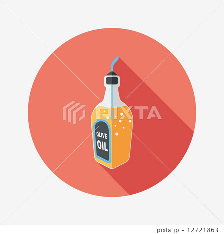 kitchenware oil flat icon with long shadow,eps10 kitchenware oil flat icon with long shadow,eps10 12721863