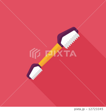 Pet teeth brush flat icon with long shadow,eps10 12723345