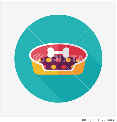 Pet bed flat icon with long shadow,eps10 Pet bed flat icon with long shadow,eps10 12723663