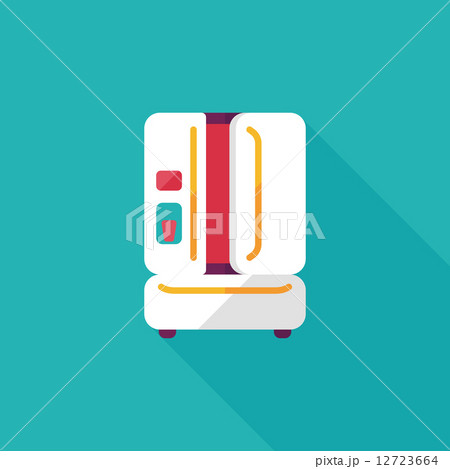 Kitchenware refrigerator flat icon with long shadow,eps10 Kitchenware refrigerator flat icon with long shadow,eps10 12723664